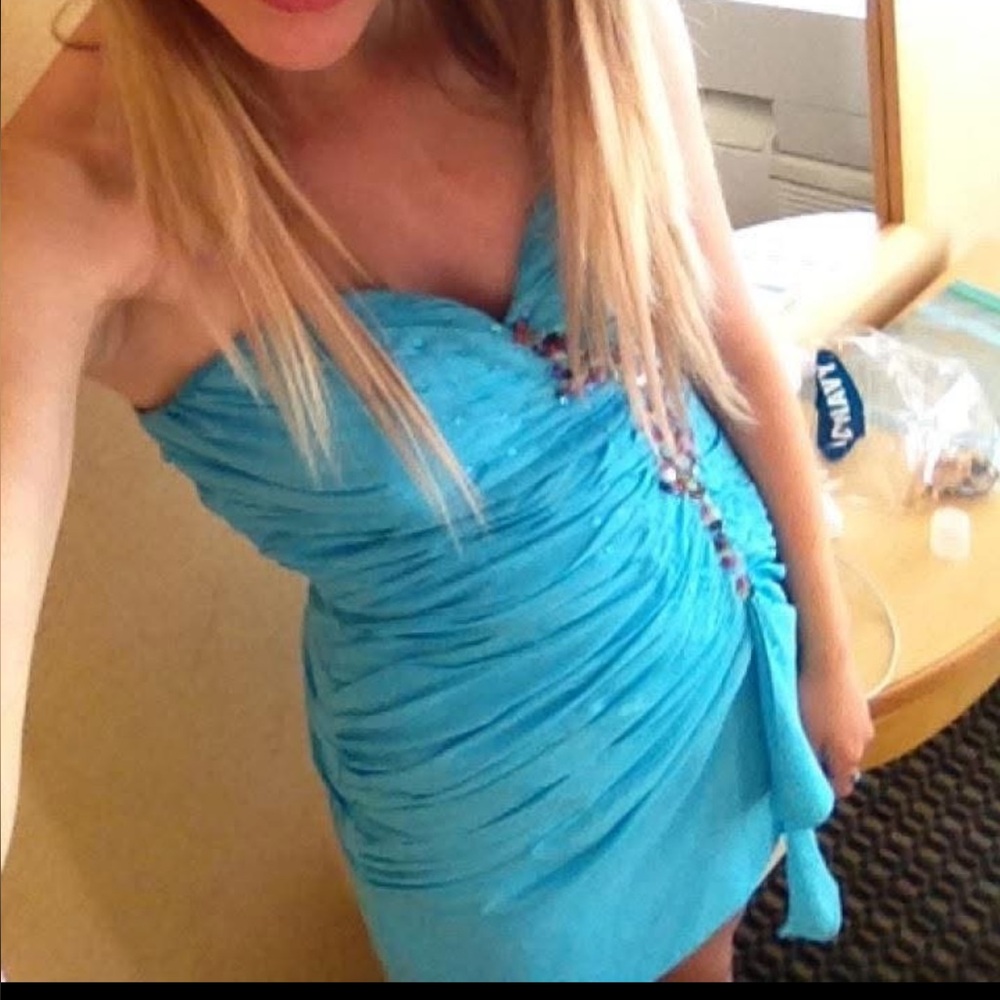 Blue Grad/Prom/Event Dress - Picture 7 of 8